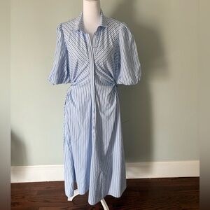 Bardot Blue Striped Shirt Dress